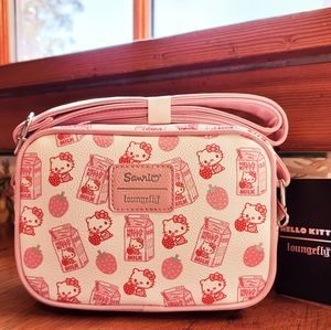 NWT Loungefly Sanrio Hello Kitty Strawberry Milk Crossbody Bag